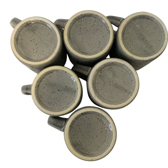 VINTAGE Japan Stoneware Home Sweet Home Mugs Set of 6 + Adjustable Rack NOS - Picture 8 of 8